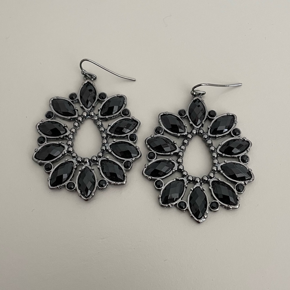White House Black Market Black Dangle Earrings